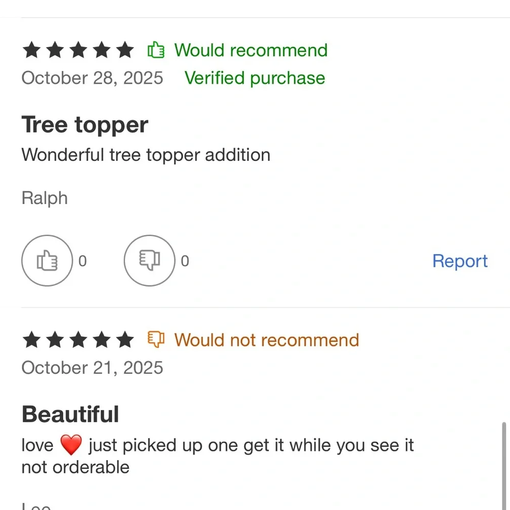 GORGEOUS🫶 Red Heart Tree Topper with Gold Glitter